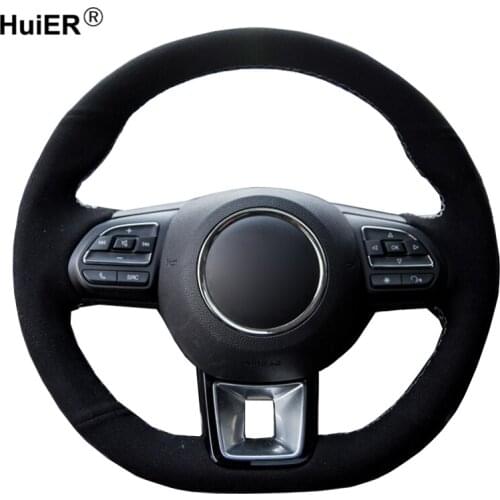 Hand Sewing Car Steering Wheel Cover Suede Wrap Braid on the Steering wheel For MG ZS HS 2017 2018 2019 2020 MG GS 2016-2020