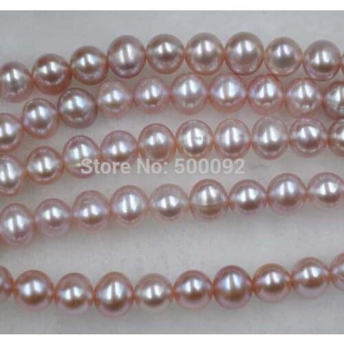 Wholesale 5 strands 6-7mm freshwater pearl lavender purple natural potato shape