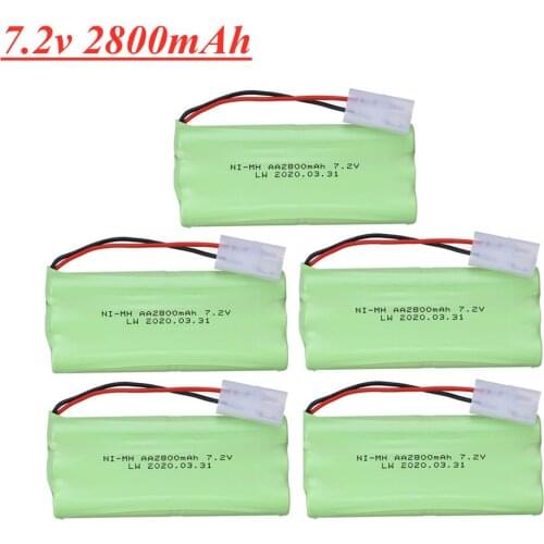 7.2V 2800mAh NiMH Rechargeable RC toy Battery with Tamiya Discharge Connector for RC Racing Cars Boat Aircraft