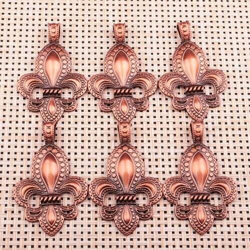 Antique Copper Plated, Zinc Alloy Crusader Flower Anchor-shaped Metal Pendant,Charms for Jewelry Making,Handmade DIY Accessories