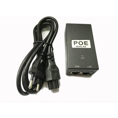 CCTV Security 48V0.5A 15.4W POE Adapter POE Injector Ethernet Power for POE IP Camera Phone PoE Power Supply