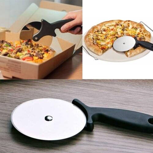New Stainless Steel Pizza Cutter Wheels Slicer Cake Round Knife Cooking Tools