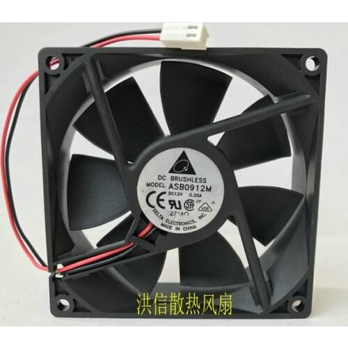 Delta Electronics ASB0912M Server Cooling Fan DC 12V 0.20A 92x92x25mm 2-wire