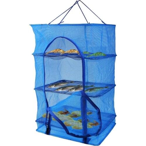 Fish Mesh Hanging Drying Net Food Dehydrator Durable Folding 4 Layers Fish Vegetable Dishes Dryer Net Drying Rack