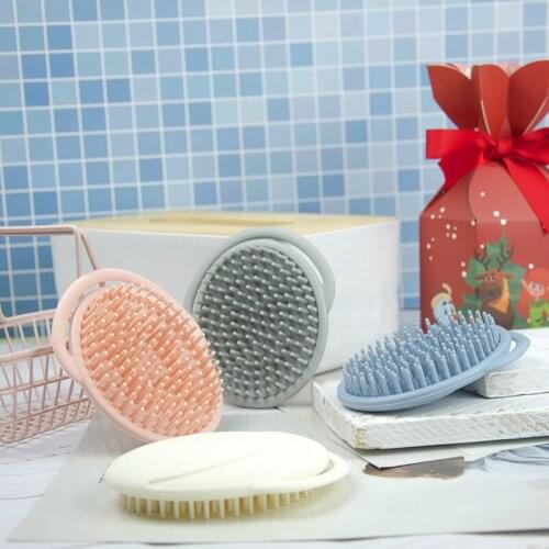 Bath scrub brush head silicone material environmental harmless 4 kinds of color can choose#Soft and does not damage the skin