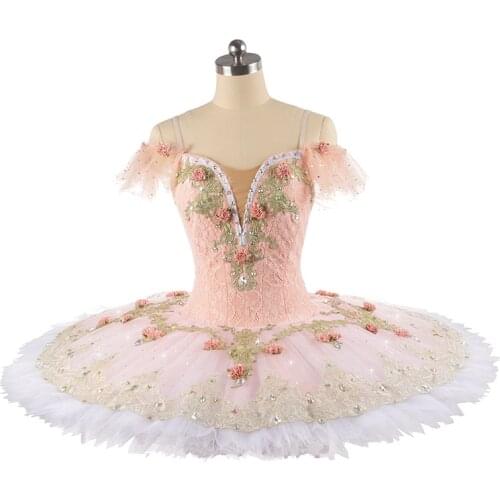 Sleeping Beauty variation Professional Ballet Tutu pink peach YAGP the Nutcracker Classical pancake Ballet Platter Tutu JN0242