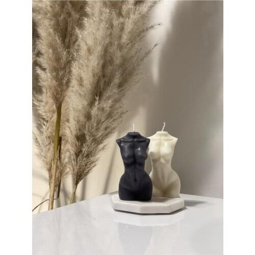 Trenddeyiz Decorative White Candlesticks