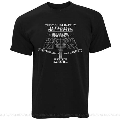 Quantum Observer Physics Possible States Science Geek Nerd Funny Mens T-Shirt Adults Casual T Shirt