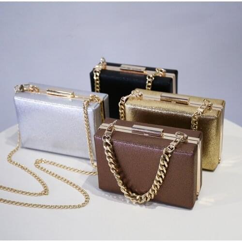 PU Fashion Women Hand Clutch Flap Design Small Evening Bags Party Wedding Bridal Handbags Female Box Purse Shoulder Bag X805H
