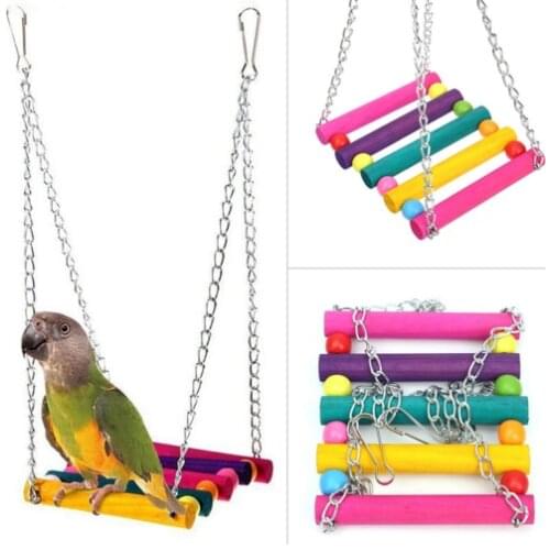 Bird Chew Toy Parrot Parakeet Budgie Cockatiel Cage Hammock Swing Toy Hanging Toy