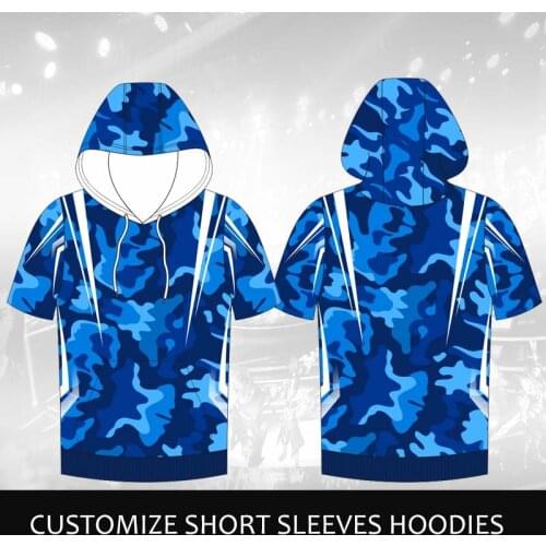 2019 DIY Fashion New Sport Hoodies Customize Pullover for Male Short Sleeve Hoodie Sweatshirt