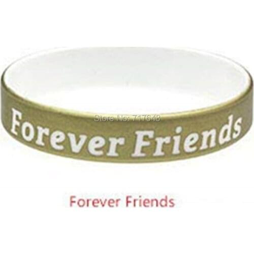 300pcs Life Sentences Forever Friends wristband silicone bracelets free shipping by FEDEX A
