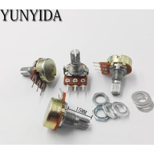 5PCS WH148 B50K 3 feet Single linked potentiometer 15mm Free shipping