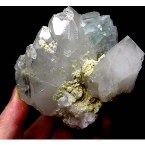 614g Quartz Cluster with Fluorite - crystals and stones healing Mineral specimen Home Decor feng shui decoration