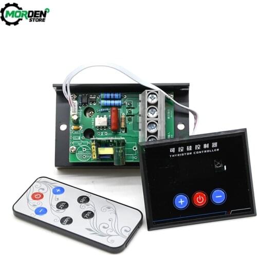 6KW AC 220V Smart Digital Display SCR Voltage Regulator Touch/Button Isolated Power Supply Buzzer Infrared Remote Control