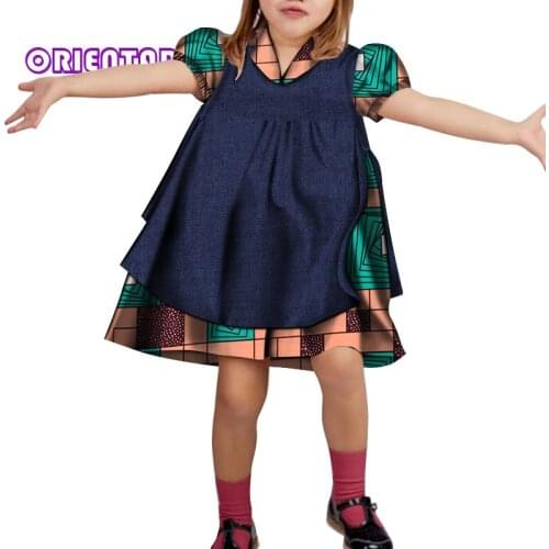 African Clothes for Girls Kids Robe Africaine 2019 News Fashion Party African Dresses for Baby Girl Ankara Dresses WYT450