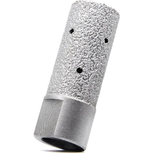 1" Diamond Vacuum Brazed Finger Bit Coarse Grit Grinding Drum Wheel With M14&5/8-11 For Stone Sink Hole Edge Sanding Grinding