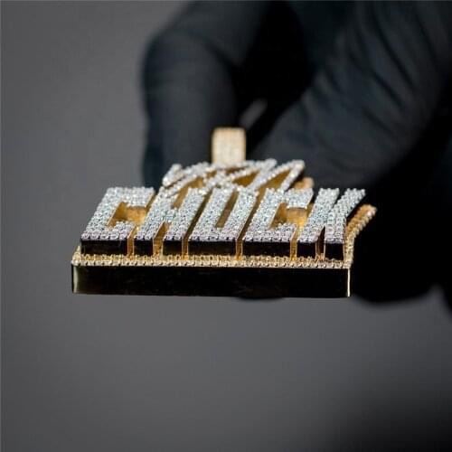 P&Y Custom Hip Hop Iced Out Pass Diamond Tester Jewelry 14k 18K Gold Clawing Setting Loose Moissanite Diamond Pendant Necklace