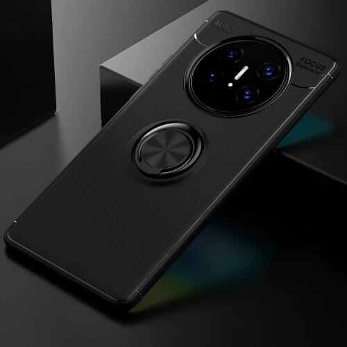 Mate 40 Finger Ring Stand Case for Huawei Mate 40 Pro Plus Case Shell Car Holder Stand Silicone Cover for Mate40 Pro+ Fundas