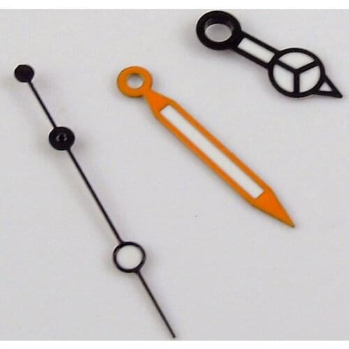 Black Edge Watch Hands Orange Second Parts Luminous fit for NH35A/NH35 NH36A/NH36 Movement
