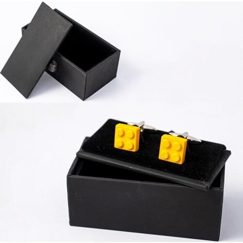 Classic Black Matte Paper Cufflinks Box Wholesale High Quality Jewelry Gift Cases Craft Badge Display Cuff Button Packaging