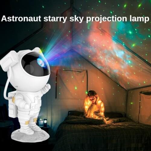 Childrens Night Light Gifts Galaxy Projector Astronaut Starry Sky Projection Lamp Gypsophila Laser Projection Lamp Home Decor