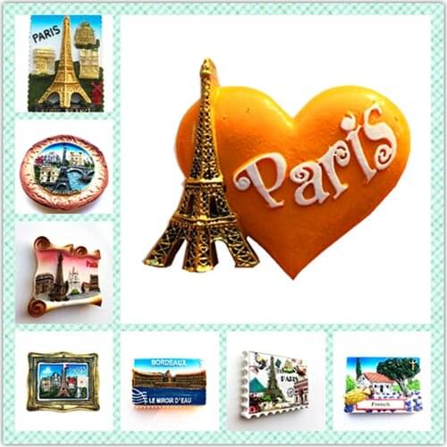 France Europe and America scenery 3D Fridge Magnets Tourism Souvenir Refrigerator Magnetic Sticker Collection Handicraft Gift