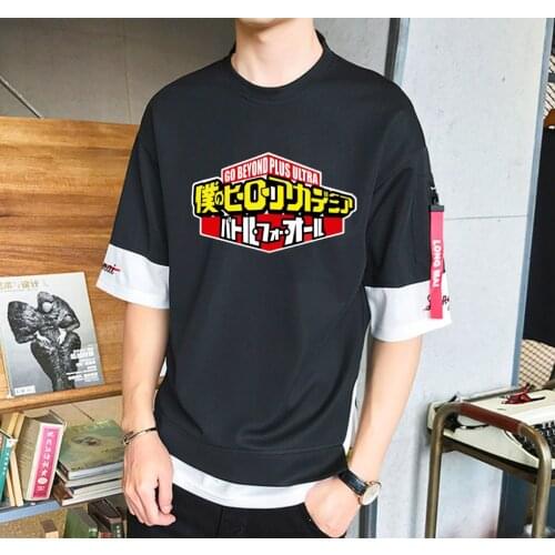 Anime My Hero Academia T-shirt Unisex Manga Streetwear T-shirt Casual Short Sleeve Teenagers Cartoon t Shirt