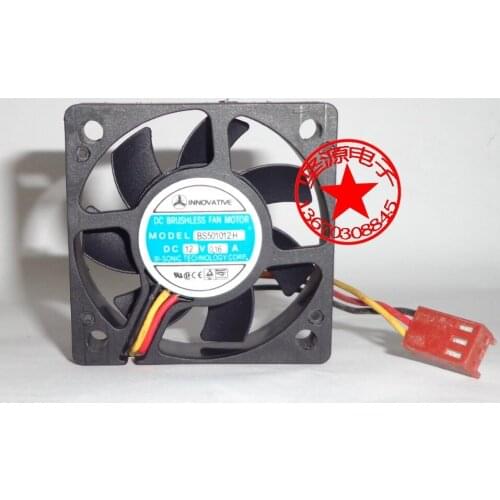 INNOVATIVE BS501012V DC 12V 0.13A 50x50x10mm 3-wire Server Cooling Fan