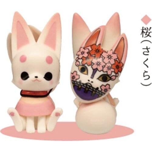 Exquisite Gift Box ASOBI365 Hand-made Blind Box Inari Fox Sitting Posture Small Hand-made Ornaments Gashapon Home Decor Modern