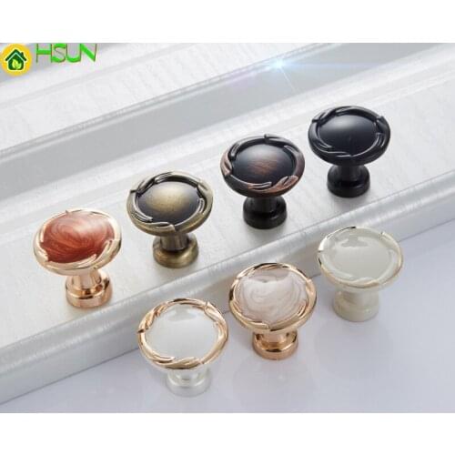 Metal Zinc Furniture Drawer Cabinet Knob Round Small Black Amber Dresser Closet Cupboard Wardrobe Kitchen Door Pull Handle Knob