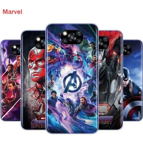 Avenger Marvel Superhero For Xiaomi Poco X3 NFC M2 X2 F2 F3 C3 M3 F1 Pro Mi Play Mix 3 A3 A2 A1 6 5 Lite Soft Phone Case