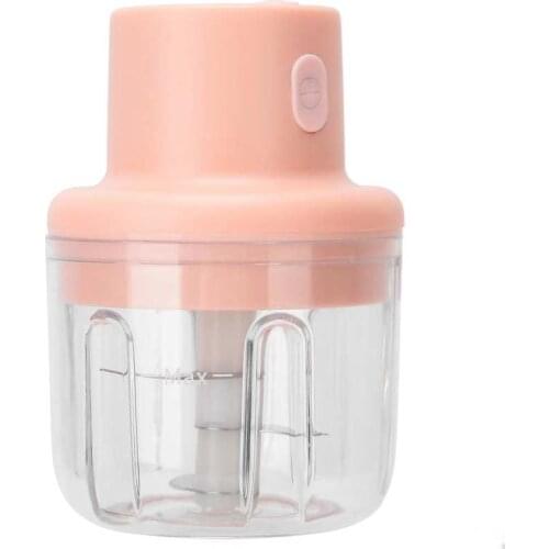 Meat Cutter 250ml Pink Electric Meat Grinder Food Chopper Mini Kitchen Shredder USB Charging Home Appliances for Kitchen