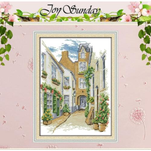 A Street View patterns Counted Cross Stitch 11CT 14CT Cross Stitch Sets Wholesale Scenic Cross-stitch Kits Embroidery Needlework