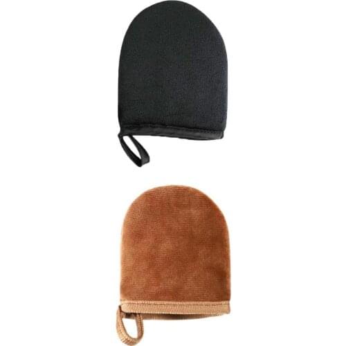 Set Of 2 Body Self Tanner Tanning Mitten Glove Reusable For Lotion Mousse