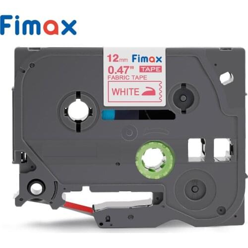 Fimax TzeFA3 Fabric Iron-on Label Compatible for Brother 12mm tze Black on white tape AZe-FA3 AZe-FA231 AZe-FA3 P-touch printer