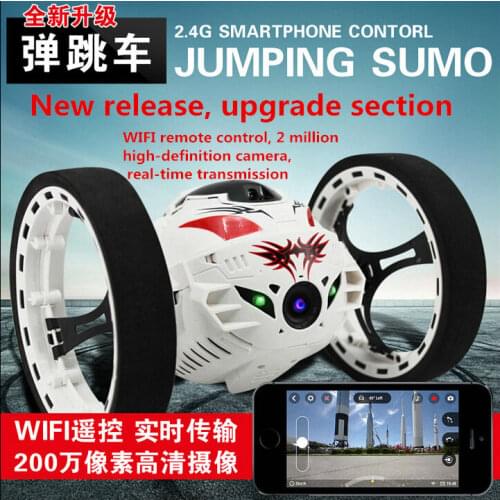 Newest Boy Fashion Gift upgrade version Bounce RC Stunt Car 4CH 2.4GHz Jumping Sumo Remote Control with 2.MP HD wifi camera