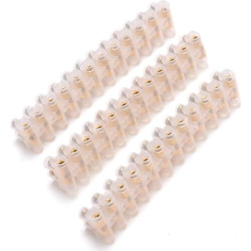 New 3pcs 12 Positions Way Screw Terminal Electric 3A Barrier Strip Block Terminal Electrical Wire Cable Connector Strip