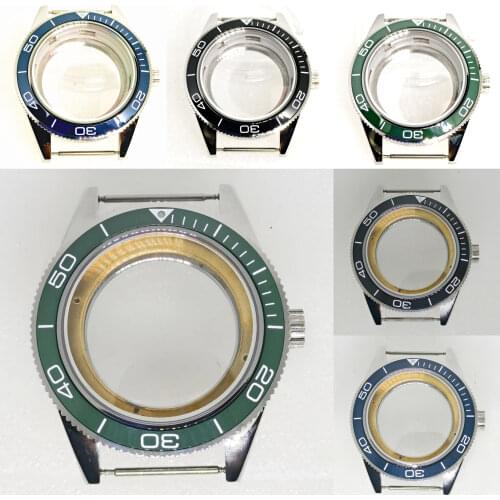 New Watch Parts 41MM Cases Stainless Steel Sapphire Glass Visible Back Fit NH35 Miyota8215 Eta2836 Automatic Movement