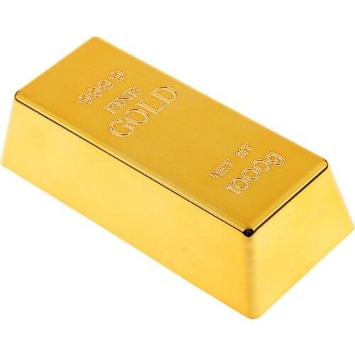 Fake Fine Gold Bar Bullion Paper Weight Prop Fancy Table Ornament Toy New