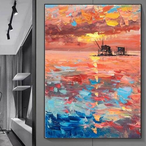 Impressionist Posters and Prints Cuadros Scandinavian Beautiful Landscape Canvas Paintings Wall Art Pictures Home Decoration