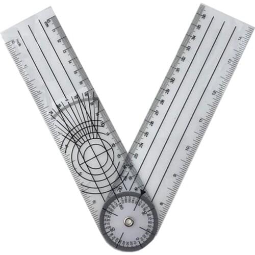 Professional Multi-ruler 360 Degree Goniometer Angle Medical Spinal Ruler Protractor Measuring Ruler School Office Supplies