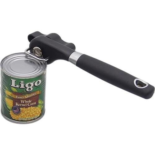 Professional Kitchen Tool Can Tin Opener Safety Hand-Actuated Can Opener Side Cut Easy Grip Manual Opener Knife For Cans Lid