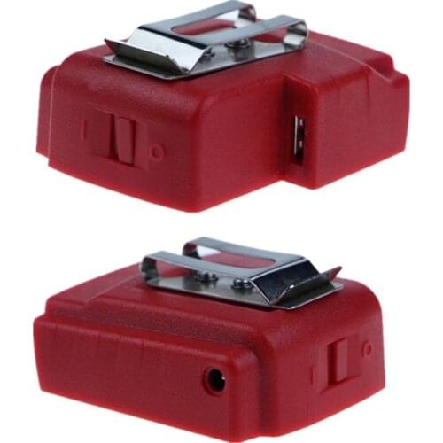 Li-ion Battery Adapter Connector Mobile phone USB Charger DC 12V Output For Milwaukee 18V M18 Lithium Battery LED lights fans