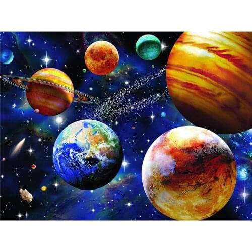 Universe Space Landscape DIY Cross Stitch 11CT Embroidery Kits Craft Needlework Set Cotton Thread Printed Canvas Home Sell