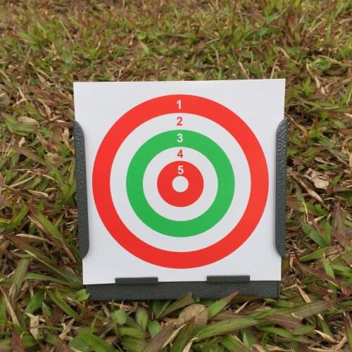Grey Square Steel Pellet Trap+20 Pcs of Paper Targets(Rainbow)-5.50"*5.50"