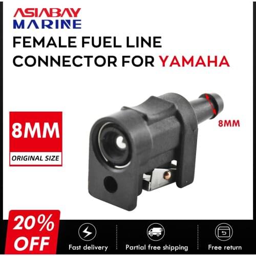 8mm 5/16'' Female Fuel Line Pipe Connector Fittings Adaptor For Yamaha Parsun Hidea Outboard Motor Engine Hose Boat Accessories