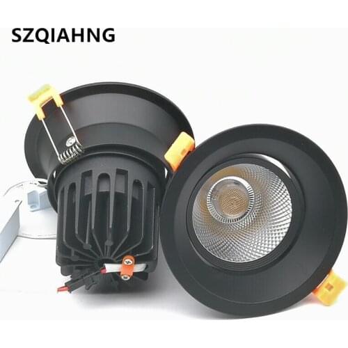 Super Bright Recessed LED Dimmable Downlight COB 10W 15W 25W Round LED Spot light Indoor LED decoration Ceiling Lamp AC110V 220V