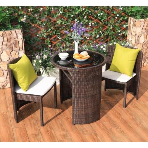 Freeshipping Outdoor PE Rattan Table and Chairs Sets Furniture