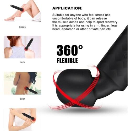 USB Powerful Vibration Massager AV Magic Wand Vibrator Products Sex toys for women USB Rechargeable Mute Pulse Wand 25 Speed